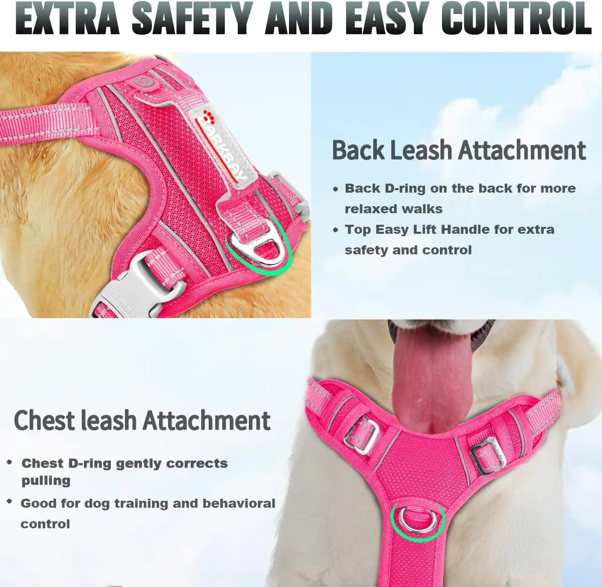 Reflective No-Pull Dog Harness, Adjustable Comfort for Training & Walking