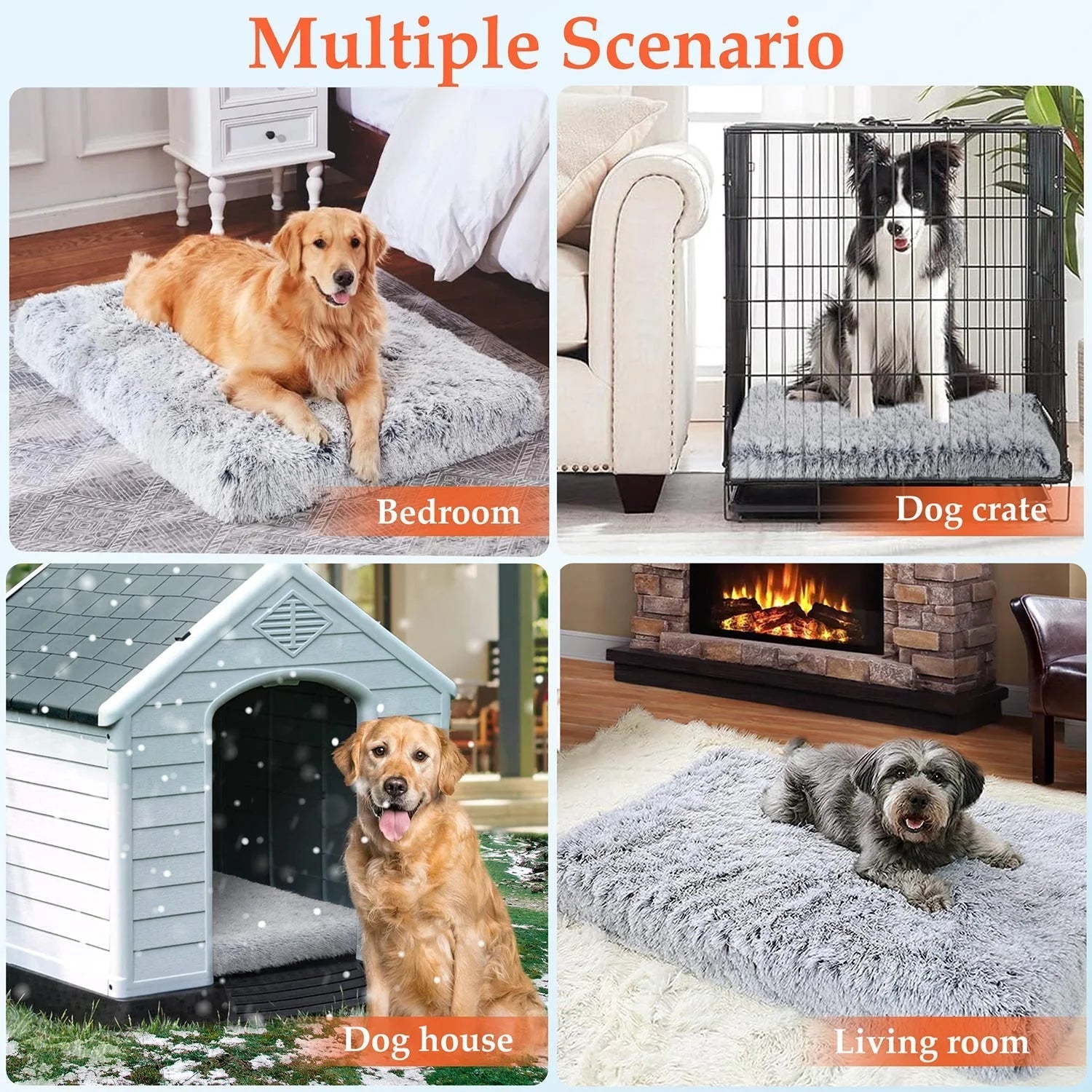 Dog gray Bed for Large furry friend