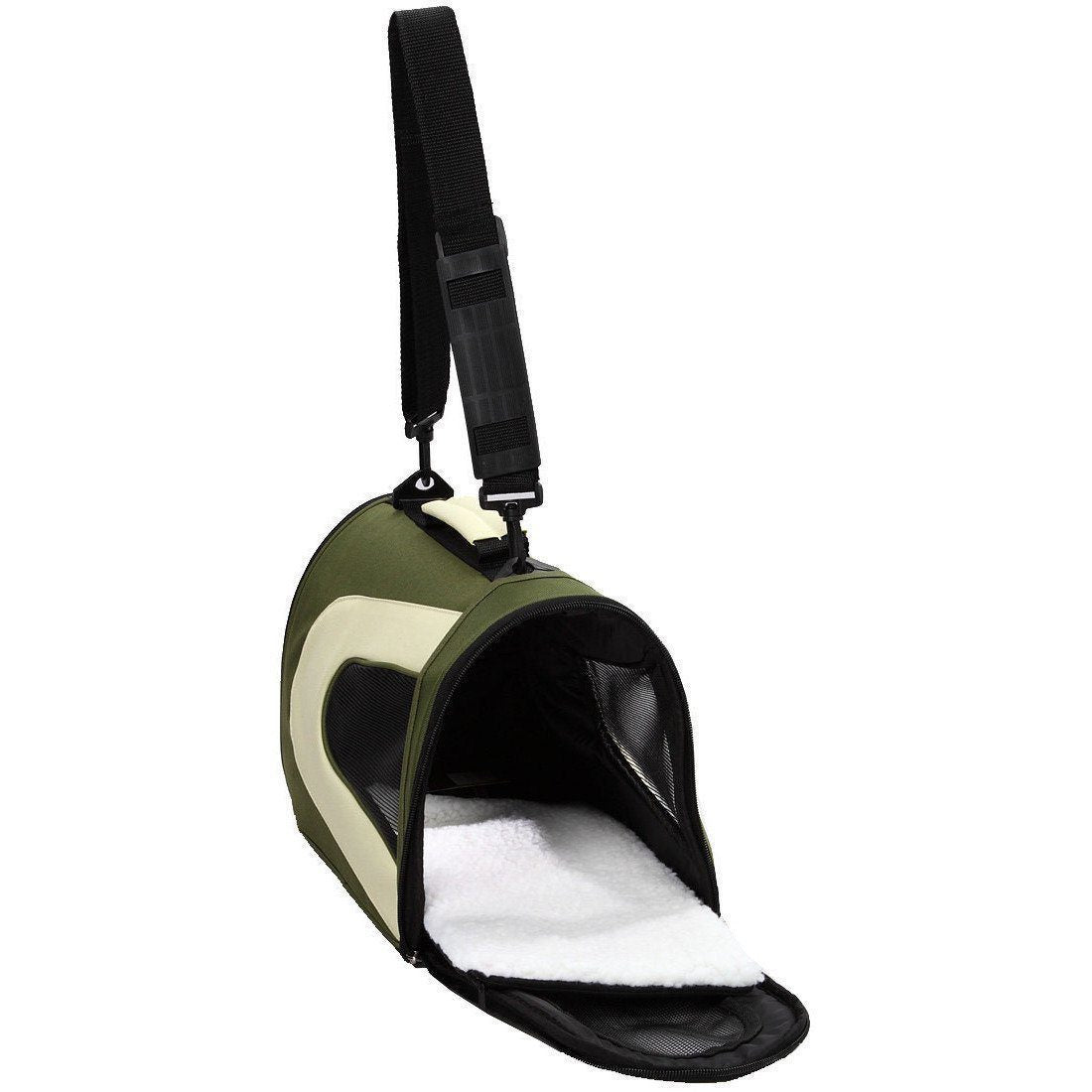 Pet Life ® Sporty Mesh Airline Approved Zippered Folding Collapsible Travel Pet Dog Carrier